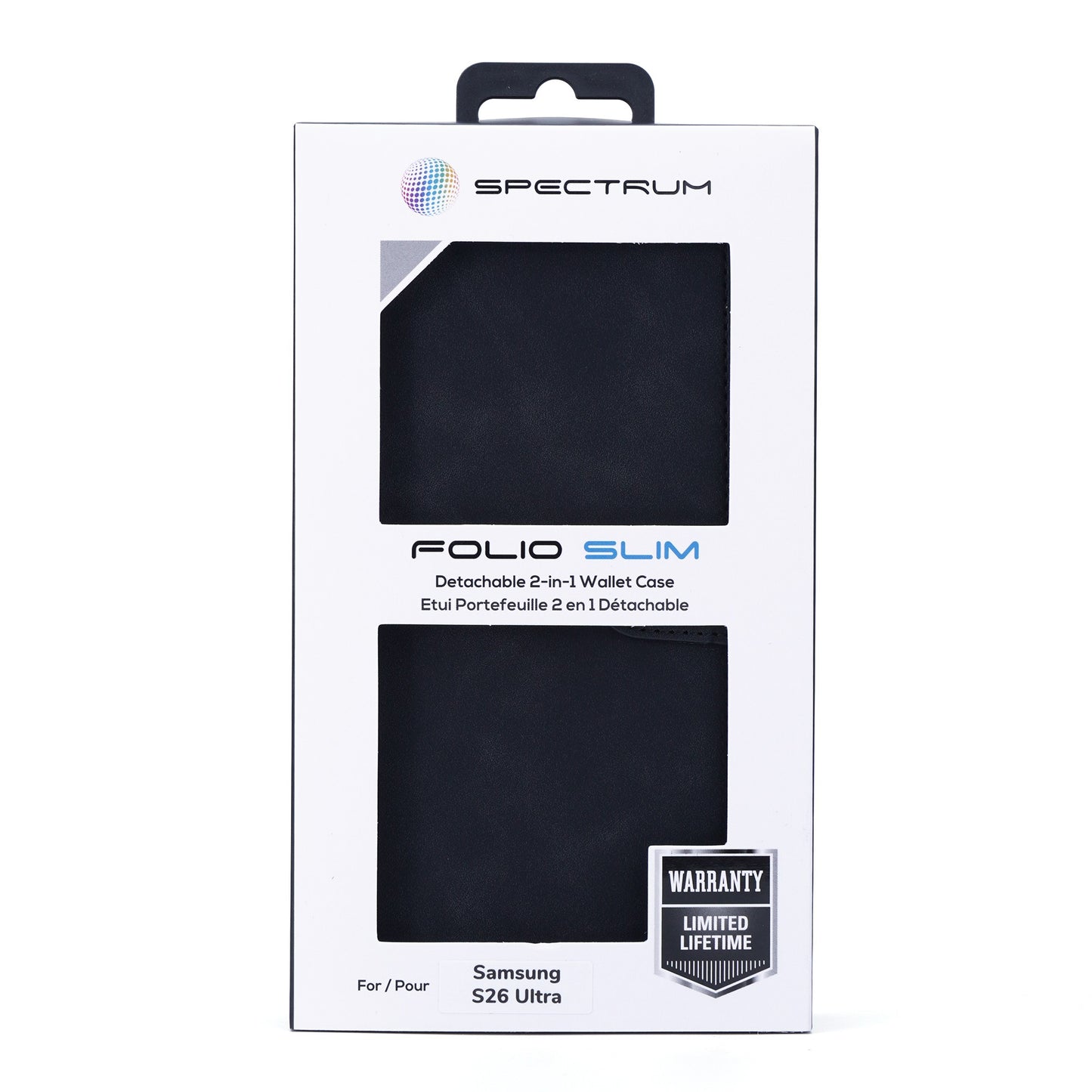 Samsung Galaxy S26 Ultra SPECTRUM Folio Slim Detachable 2-1 Wallet Case - Black - 15-15289