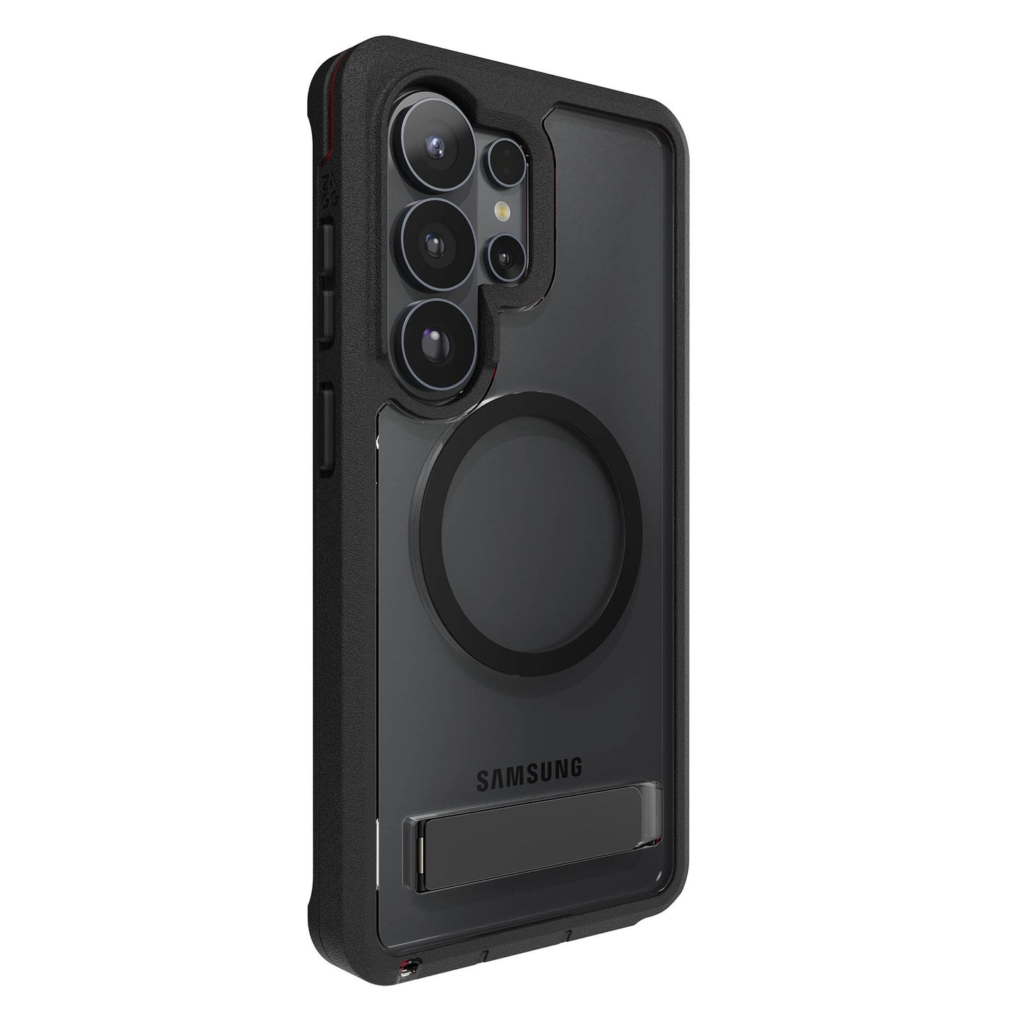 Samsung Galaxy S26 Ultra ZAGG Graphene Rainier Snap Kickstand Case - Smoke Black - 15-15329