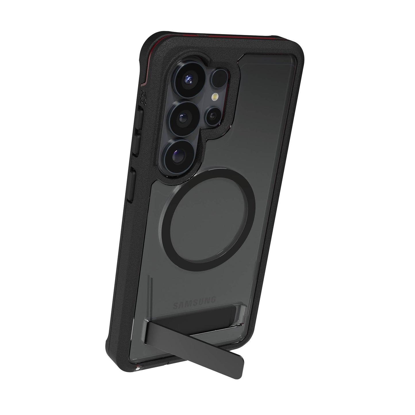 Samsung Galaxy S26 Ultra ZAGG Graphene Rainier Snap Kickstand Case - Smoke Black - 15-15329