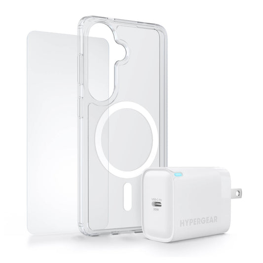 Samsung Galaxy S26+ HyperGear Bundle - 30W Hub, Glass, Case w/ Magsafe - 15-15348