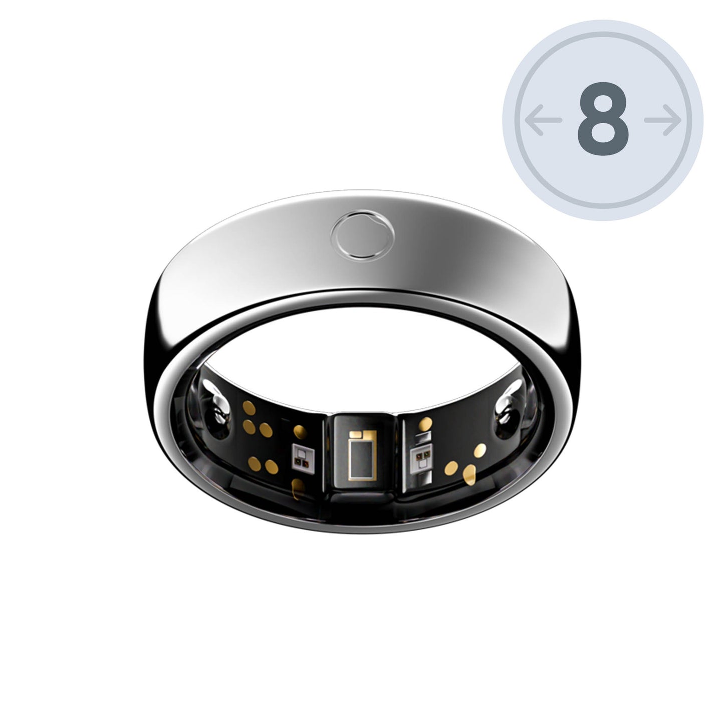 Circular Ring 2 Size 8 - Silver - 15-15378