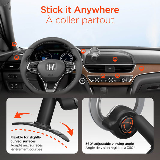 HyperGear Mag Grip Pro Magnetic Phone Mount w/Adhesive Base - 15-15465