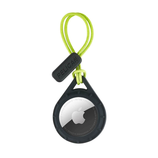 Apple AirTag Pelican Protector w/Cord - Black/Lime Green - 15-15471