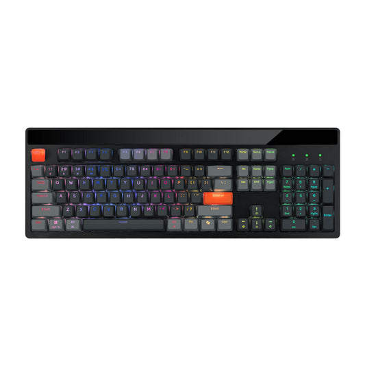 Adesso Wired/Wireless/BT Multi-OS Illuminated Mechanical QMK VIA Compact Keyboard w/CoPilot - 15-15545