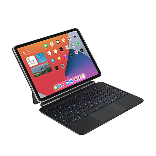 iPad Pro 11-in M5/M4 Adesso EasyTouch BT Keyboard Folio w/Touchpad - Black - 15-15548