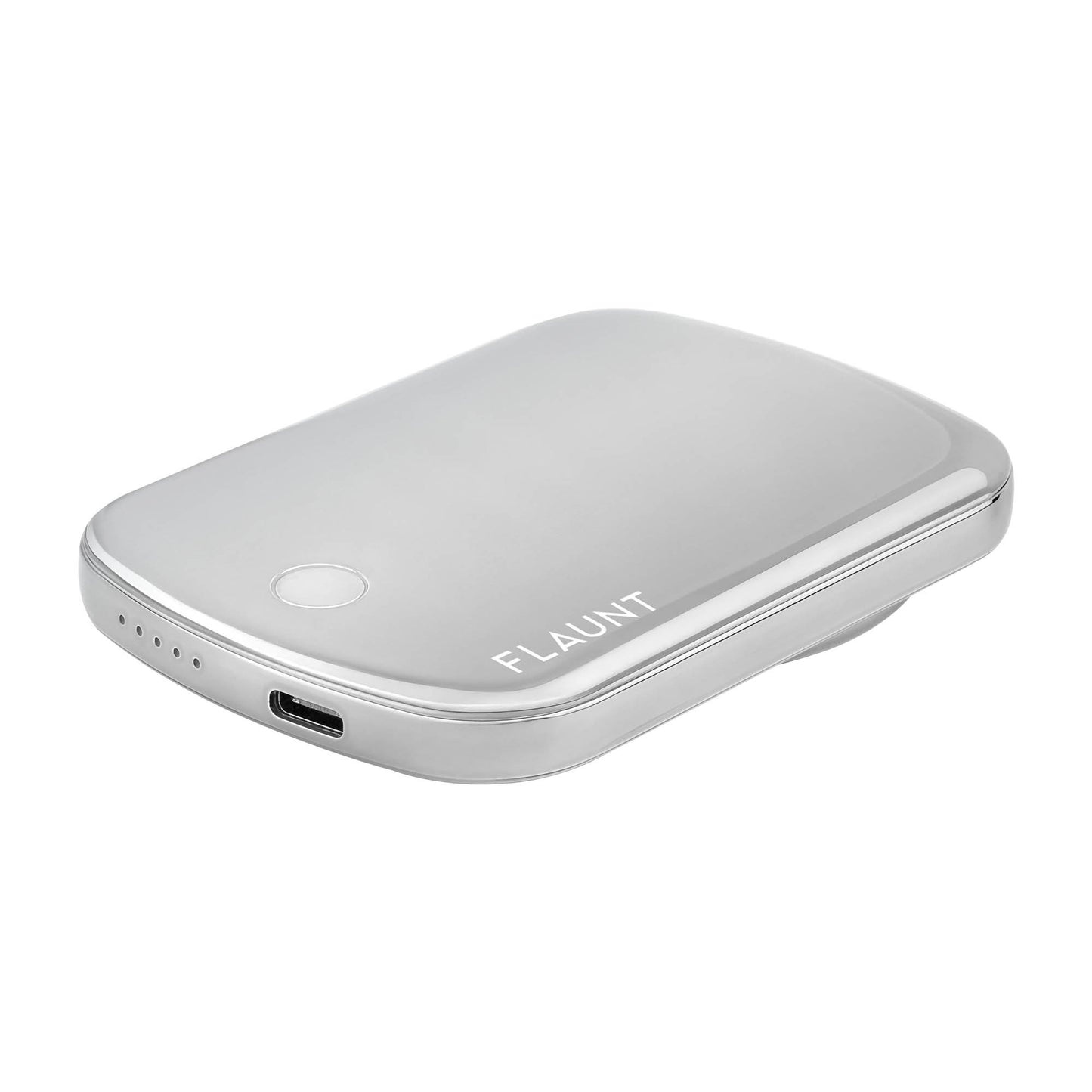 FLAUNT 5,000 mAh Wireless MagSafe Battery Pack - Metallic Silver - 15-15561