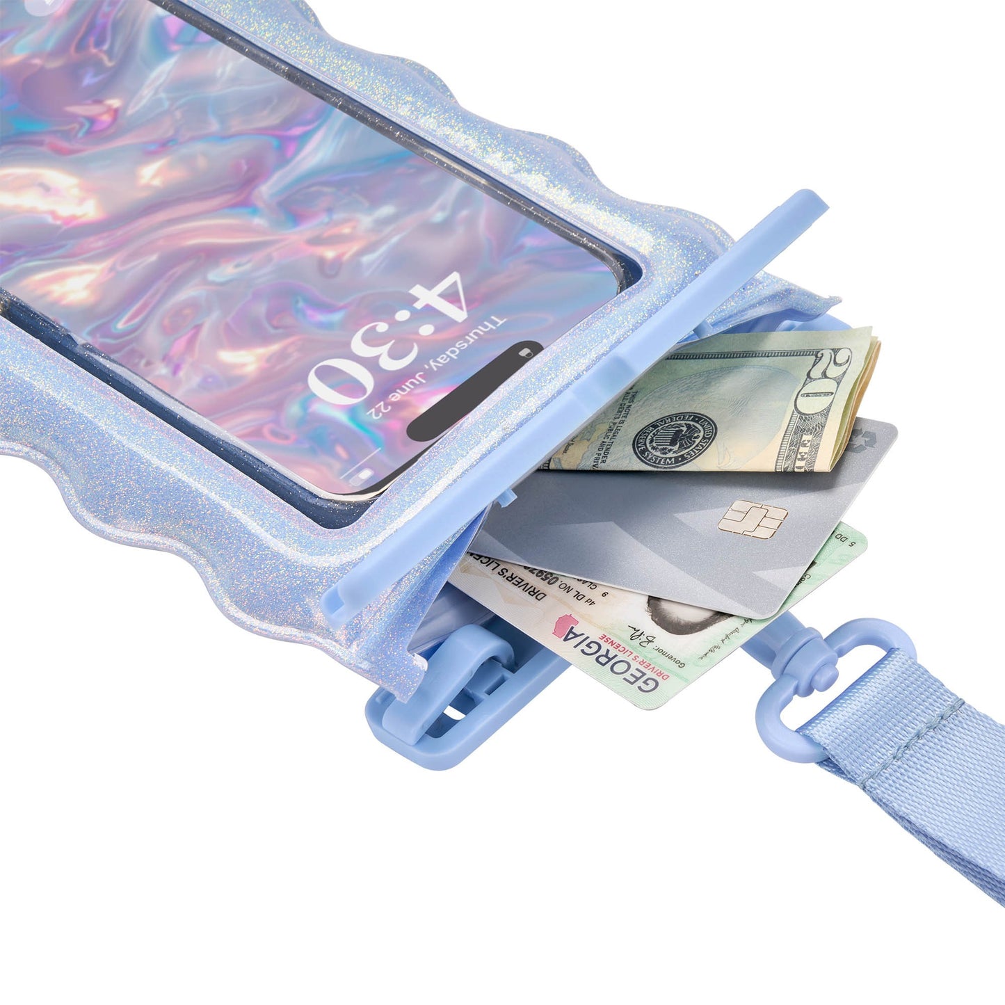 Universal Case-Mate Waterproof Floating Wavy Pouch - Mist Twinkle - 15-15565
