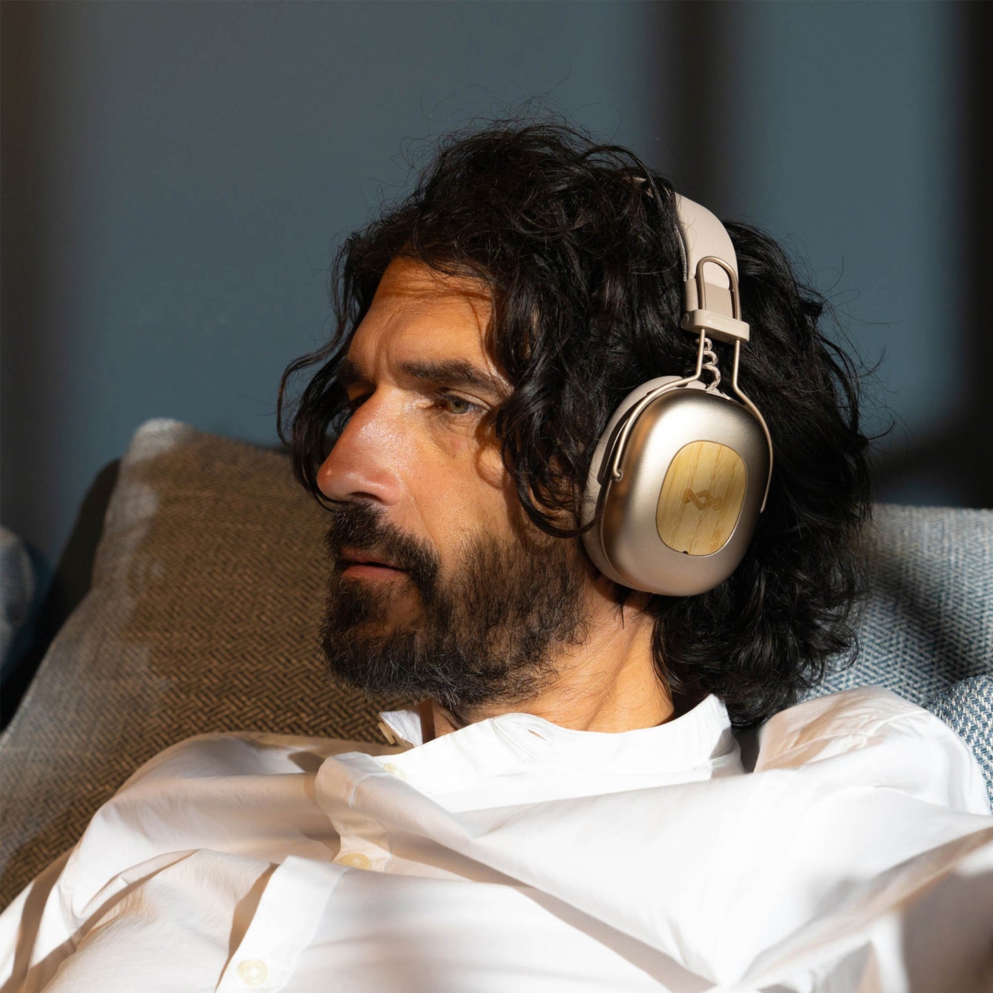 House of Marley Positive Vibration Rebel ANC Headphones - Cream - 15-15623