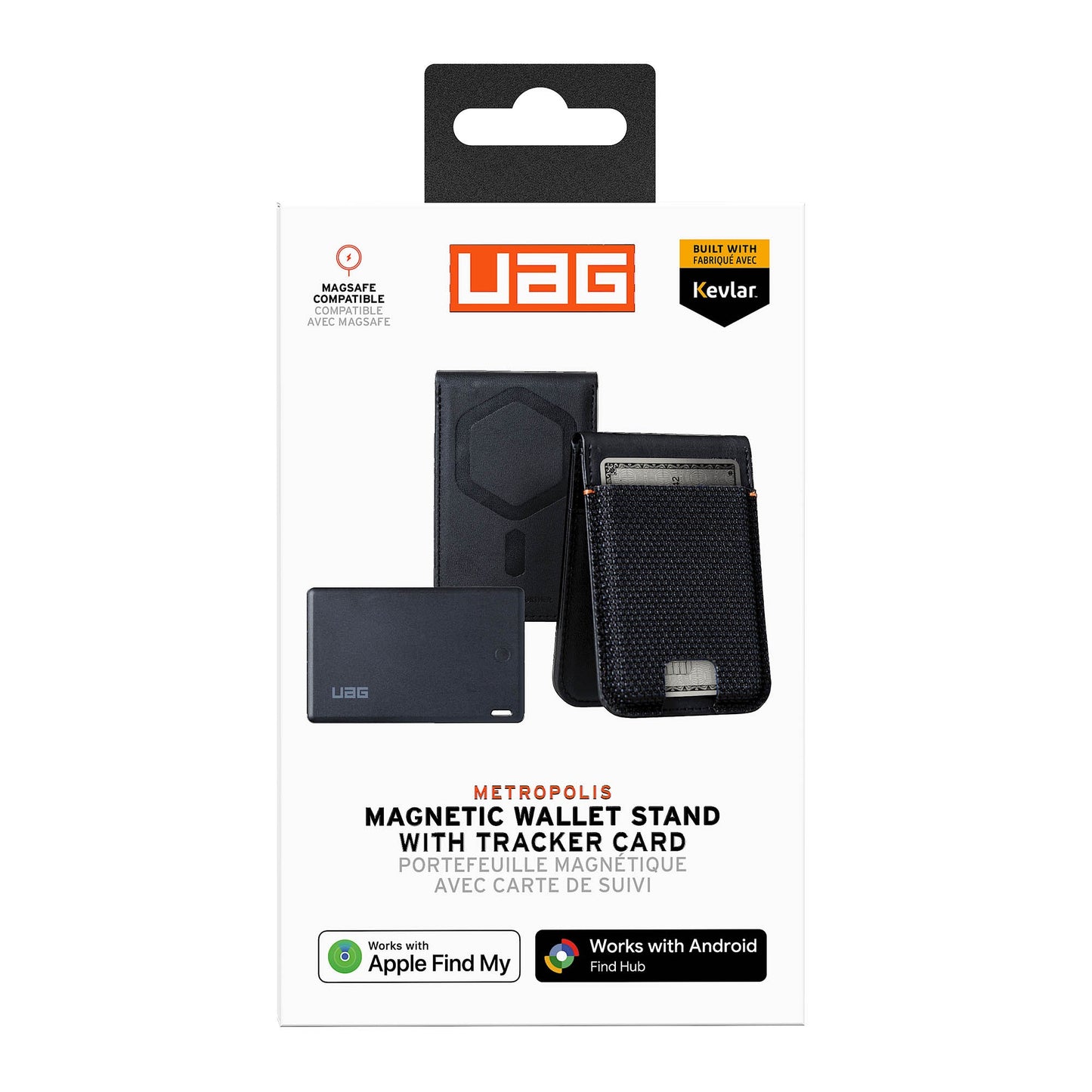 UAG Metropolis Kevlar MagSafe Wallet w/Tracker - Black - 15-15729