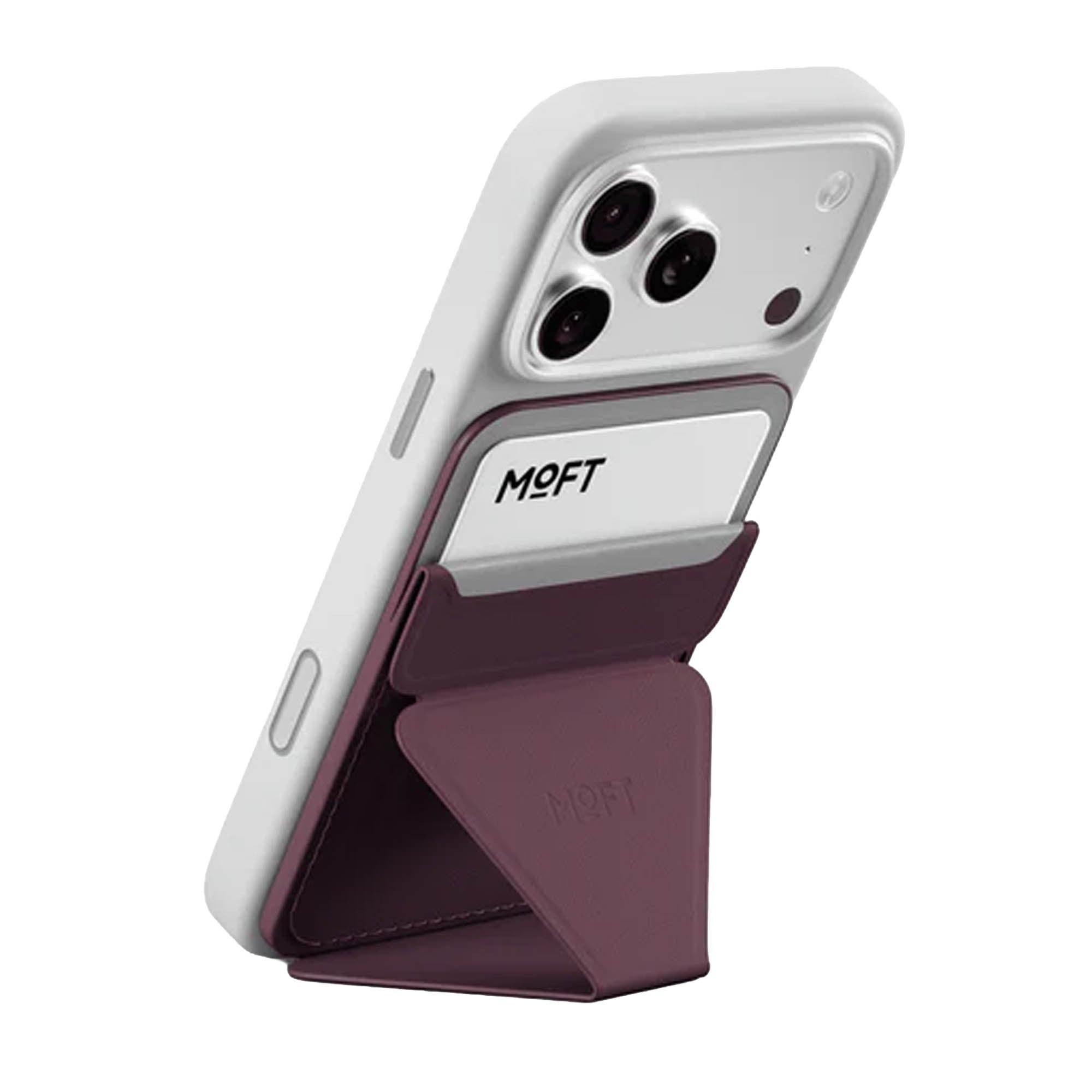 MOFT Trackable Magnetic MagSafe Wallet Stand - Black Berry - 15-15738 ...