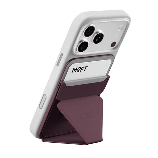 MOFT Trackable Magnetic MagSafe Wallet Stand - Black Berry - 15-15738