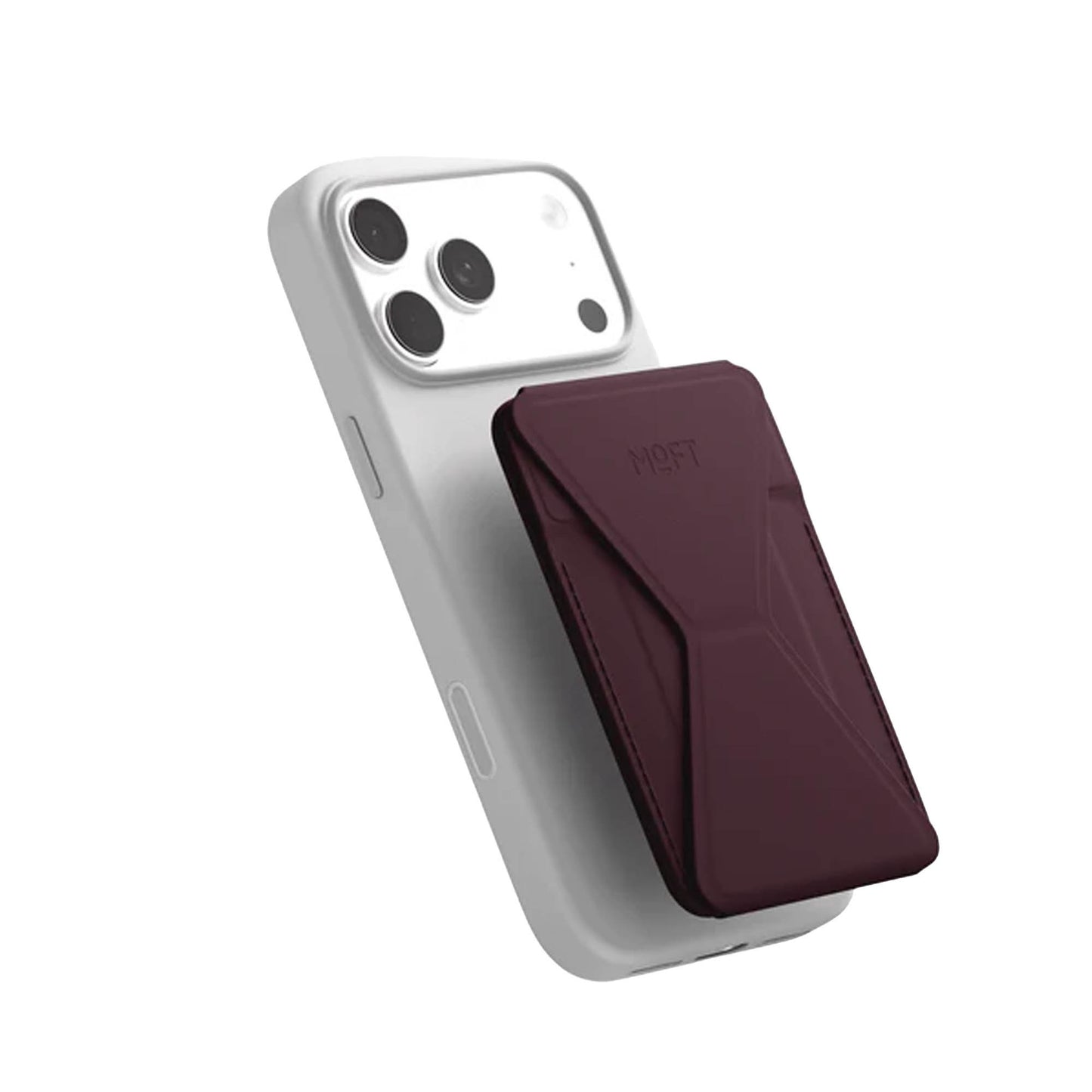 MOFT Trackable Magnetic MagSafe Wallet Stand - Black Berry - 15-15738