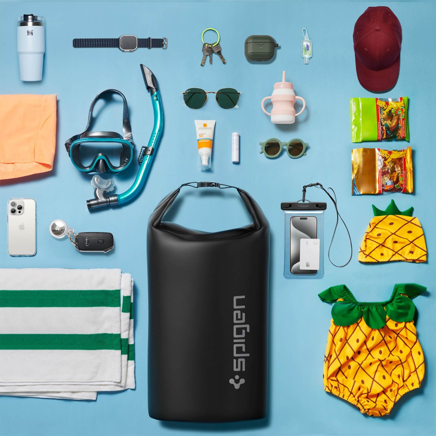 Universal Spigen Waterproof 30L Bag - Black - 15-15753