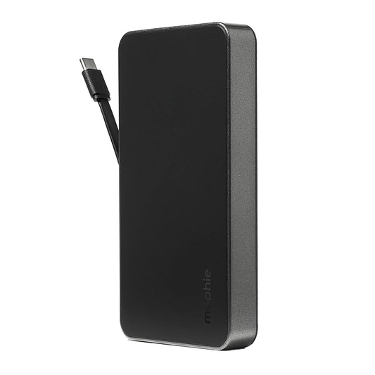 Mophie 10,000 mAh Powerstation Plus w/USB-C Cable + AC Plug - Black - 15-15779