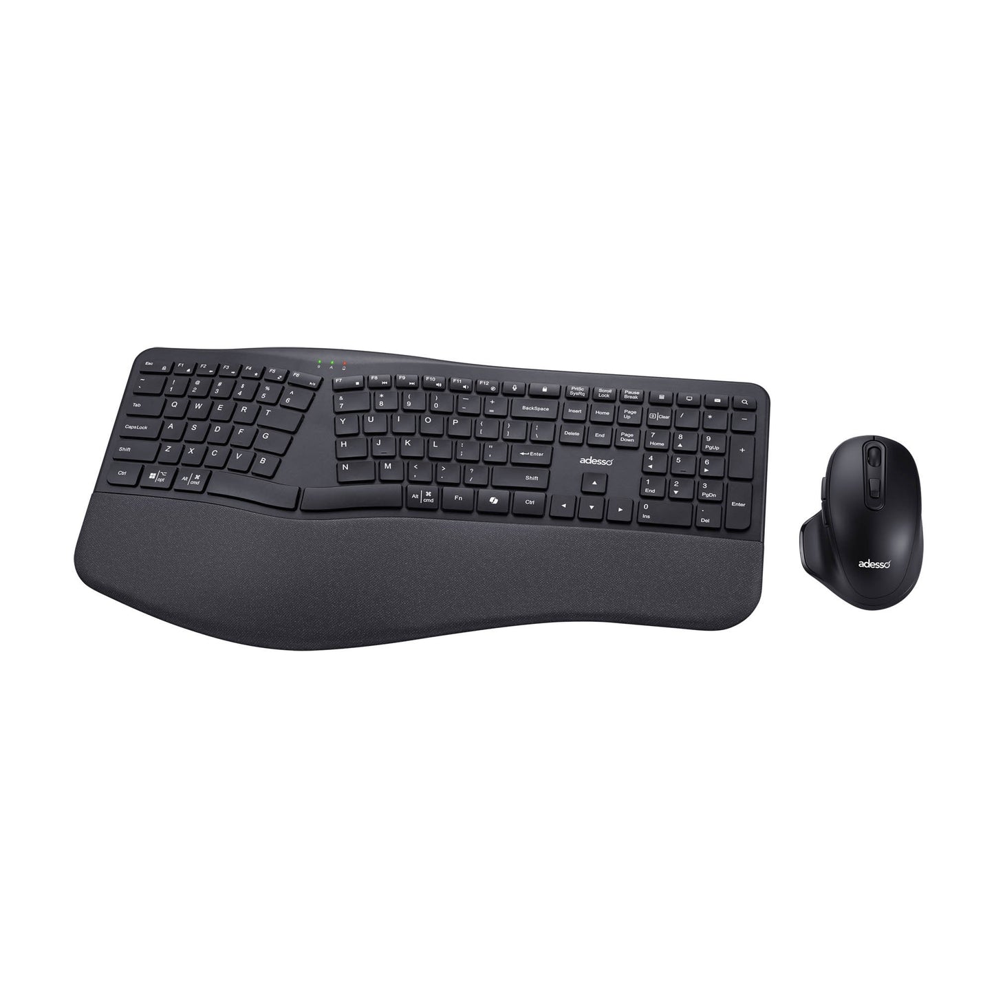 Adesso Wireless Ergonomic Scissor Switch Keyboard and Mouse Combo - 15-15802