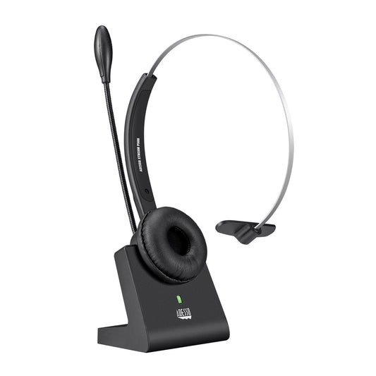 Adesso Bluetooth Headset with Microphone and Charging Dock - 15-15809