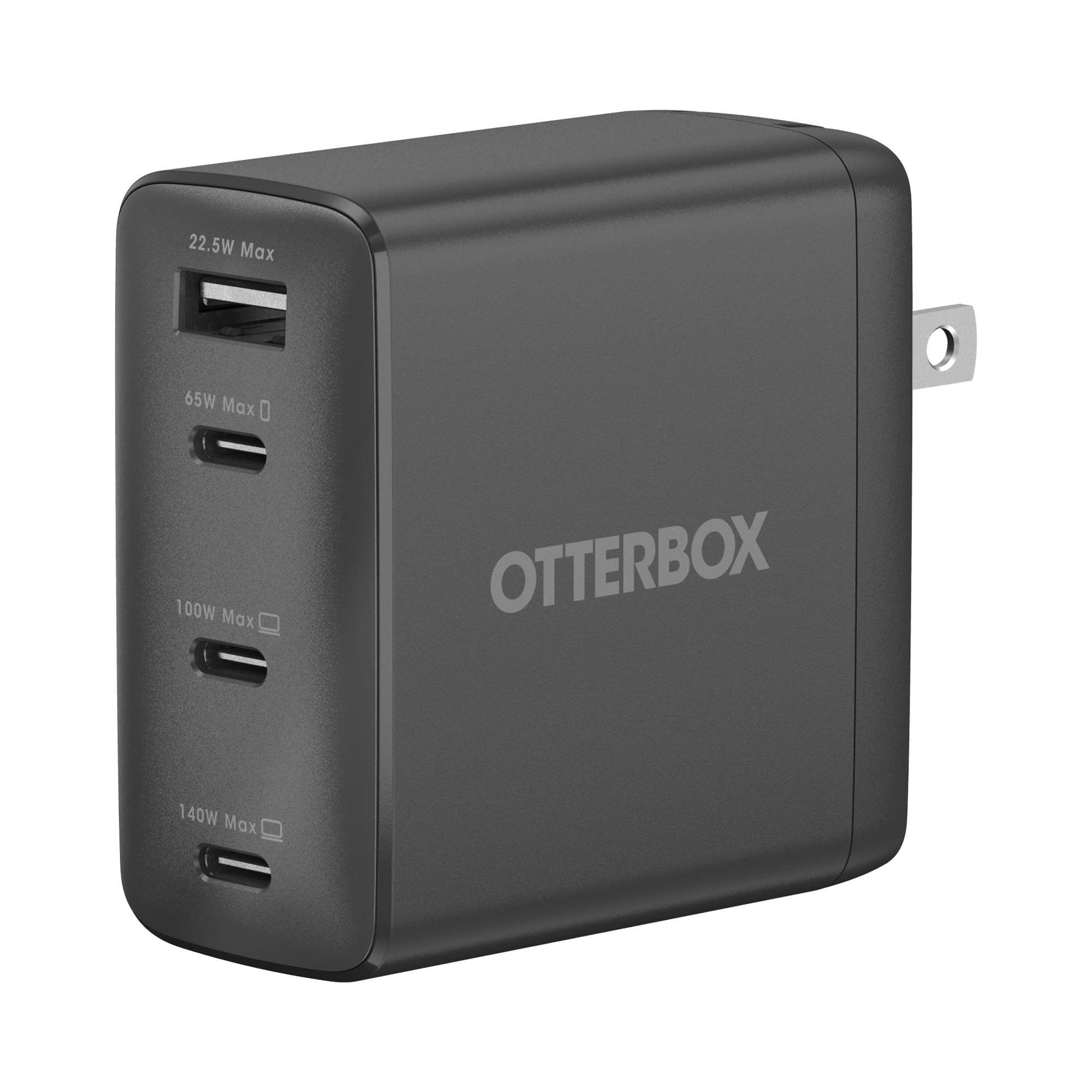 15826 Otterbox 140W 4-Port USB-C + USB-A Wall Charger - Black - 15-15826 ...