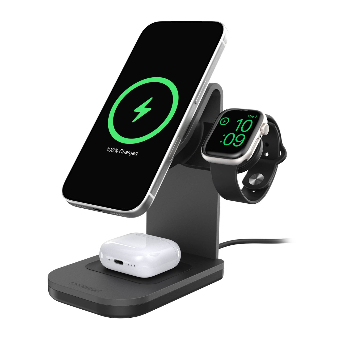 Otterbox Qi2 25W 3in1 MagSafe Wireless Charging Stand - Black - 15-15833