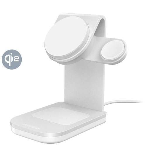 Otterbox Qi2 25W 3in1 MagSafe Wireless Charging Stand - White - 15-15834