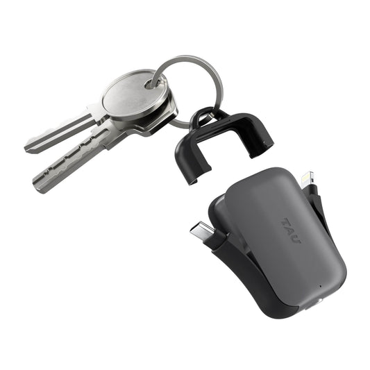 Rolling Square 2,000 mAh TAU 2 Emergency Keyring Power Bank - Black - 15-16105