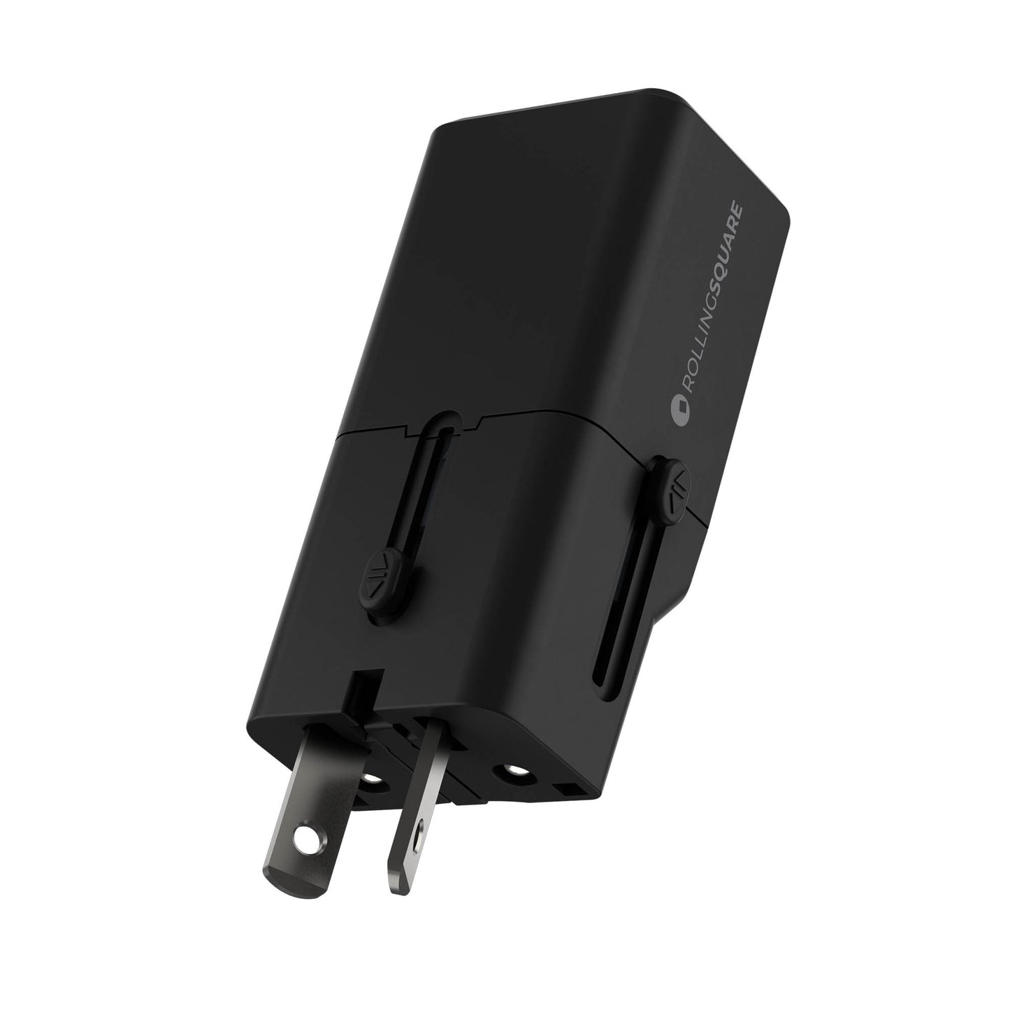 Rolling Square 30W Pocket Travel Adapter USB-C Wall Charger - Black - 15-16109