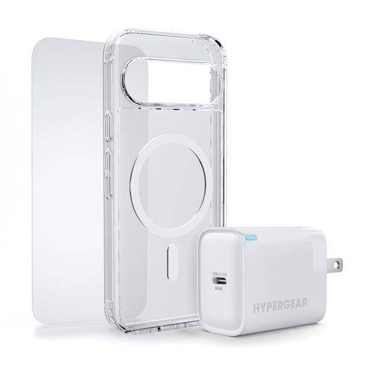 Google Pixel 11 Pro XL HyperGear Bundle - 30W Hub, Glass, Case w/Magsafe - 15-16296