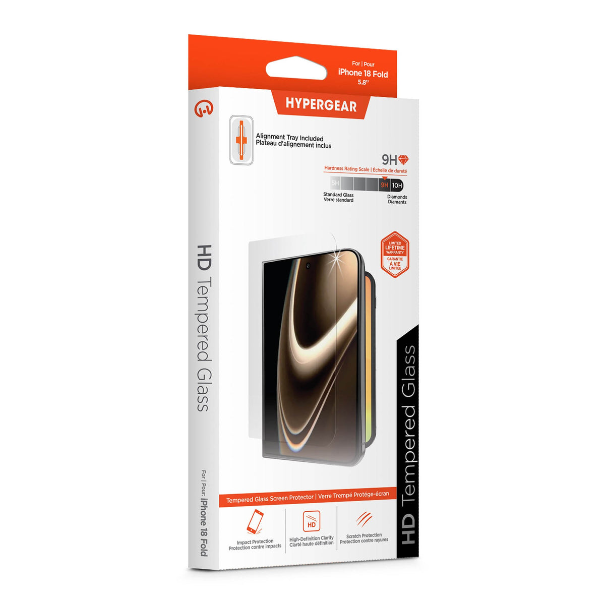 iPhone Duo HyperGear Tempered Glass Screen Protector w/Dust-Free Install Tray - 15-16297