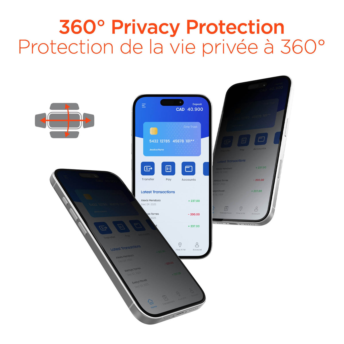 iPhone 18 Pro HyperGear 4-way Privacy Glass Screen Protector w/Dust-Free Install Tray - 15-16301