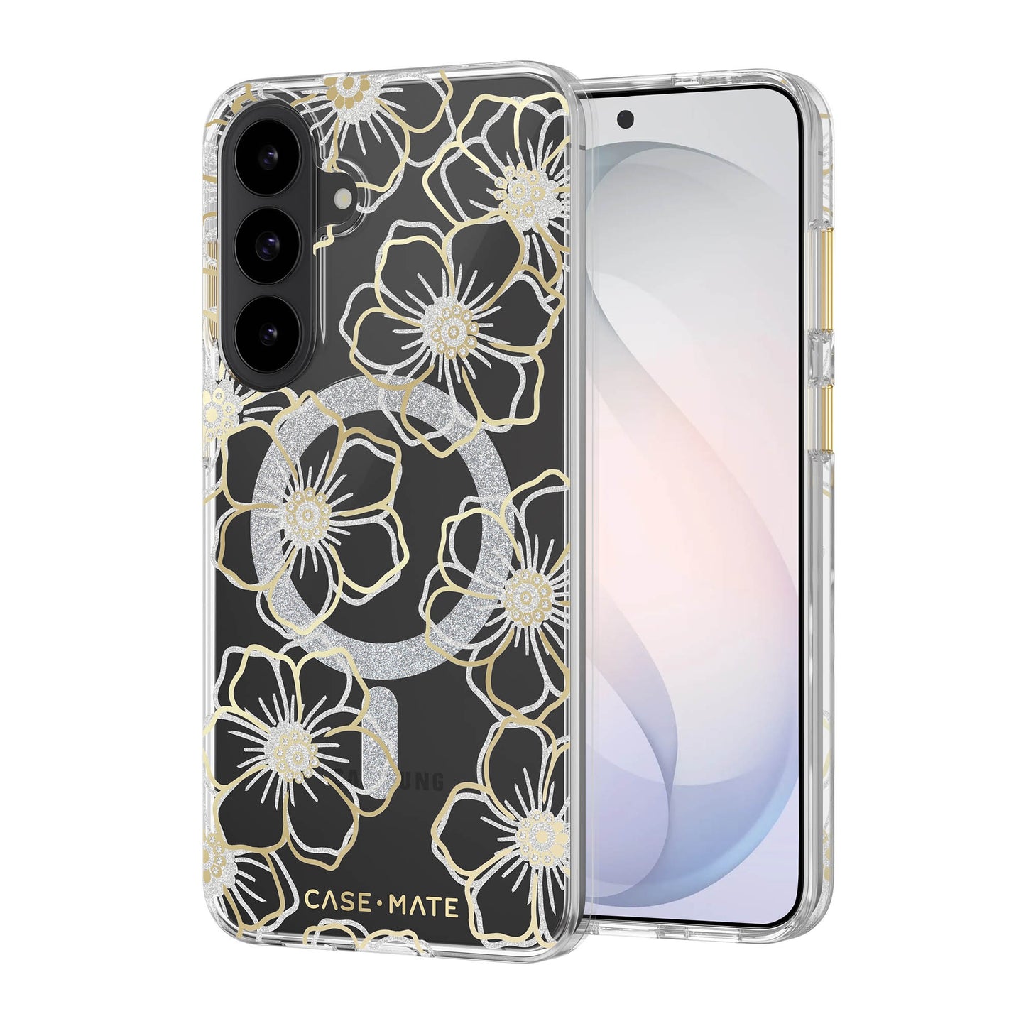 Samsung Galaxy S26 FE Case-Mate Floral Gems w/Magnet Case - Gold - 15-16309