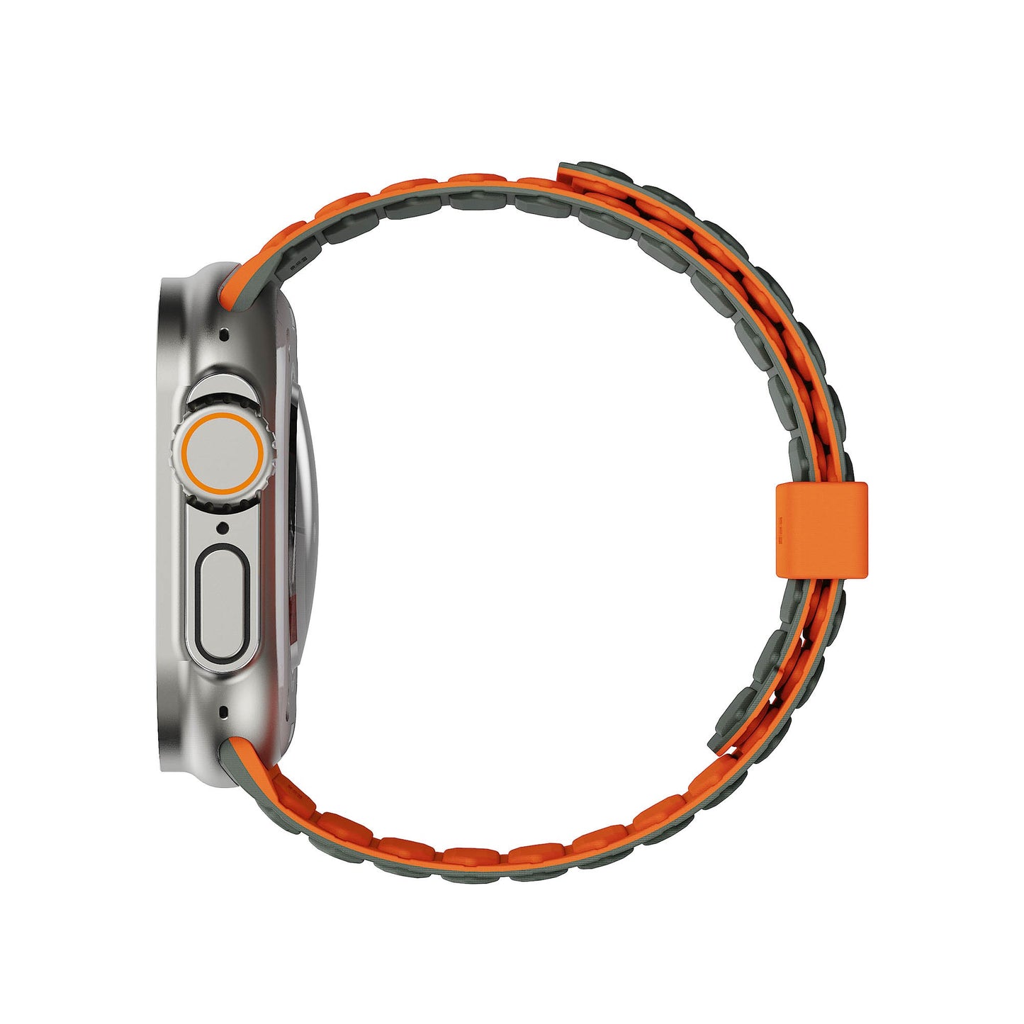 Apple Watch 42/44/45/46/49mm UAG Pathfinder Strap - Olive/Orange - 15-16391