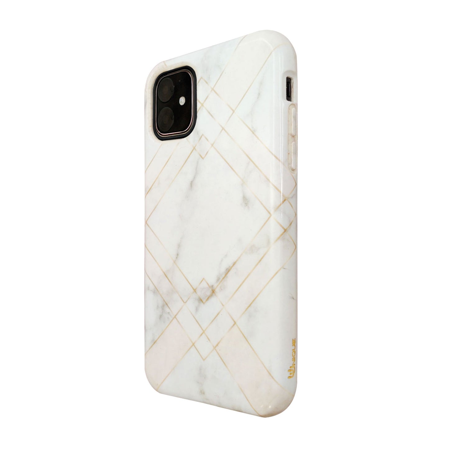 iPhone 11/XR Uunique Pink (Geometric Marble) Nutrisiti Eco Printed Back Case - 15-05040
