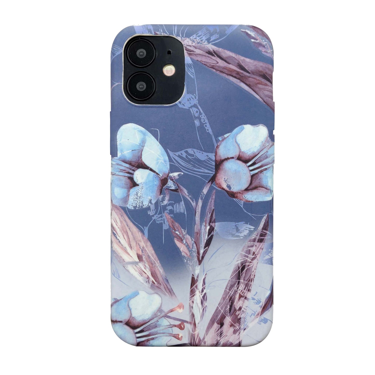iPhone 12 Mini Uunique Blue (Blue Iris) Nutrisiti Eco Printed Back Case - 15-07610