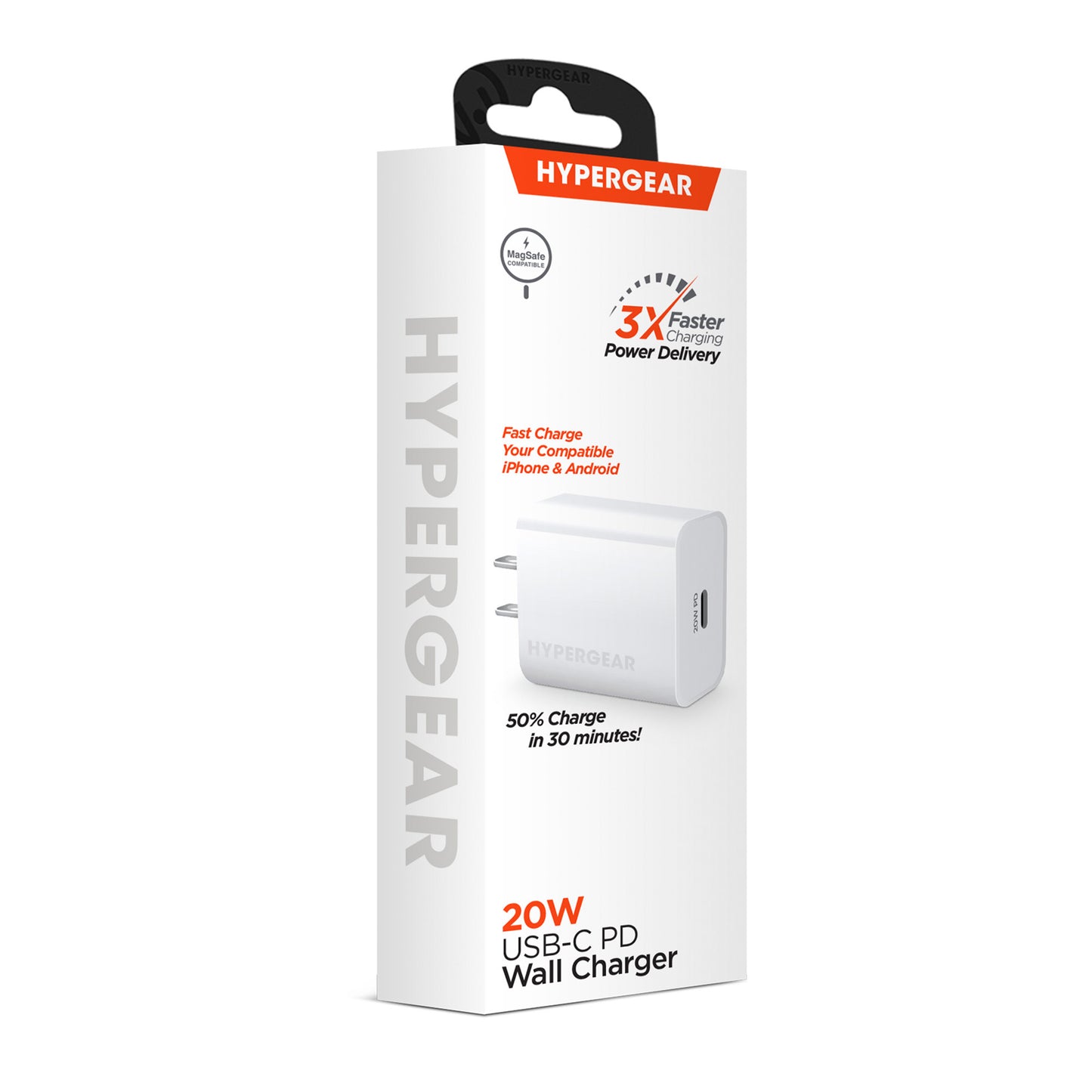 Hypergear 20W White USB-C PD Wall Charger Hub - 15-08214