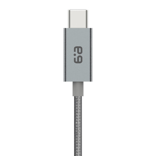 PureGear Space Grey USB-A to USB-C Braided Charge and Sync Cable (180cm) - 15-08794