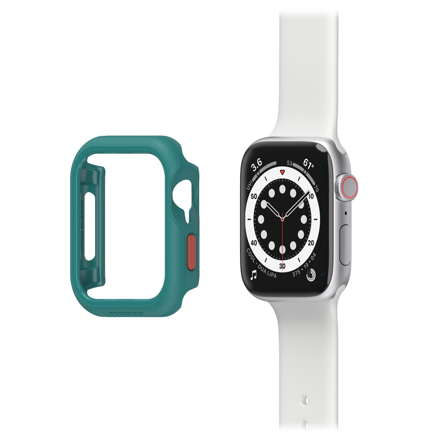 Apple Watch Series (4/5/6/SE) 44mm LifeProof Watch Bumper - Green/Orange (Down Under) - 15-09267