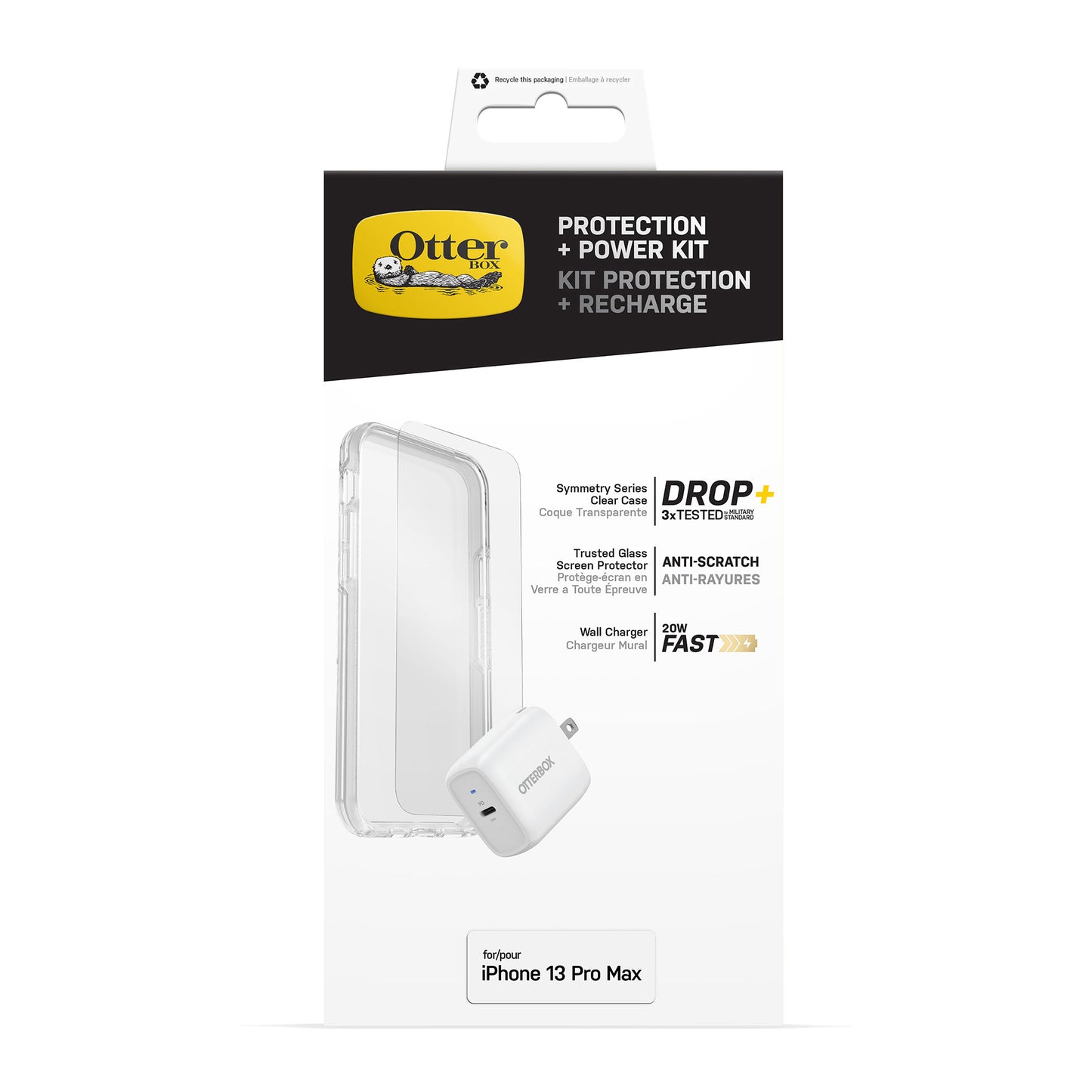 iPhone 13 Pro Max/12 Pro Max Otterbox Symmetry Clear Protection + Power Kit Bundle - 15-09436