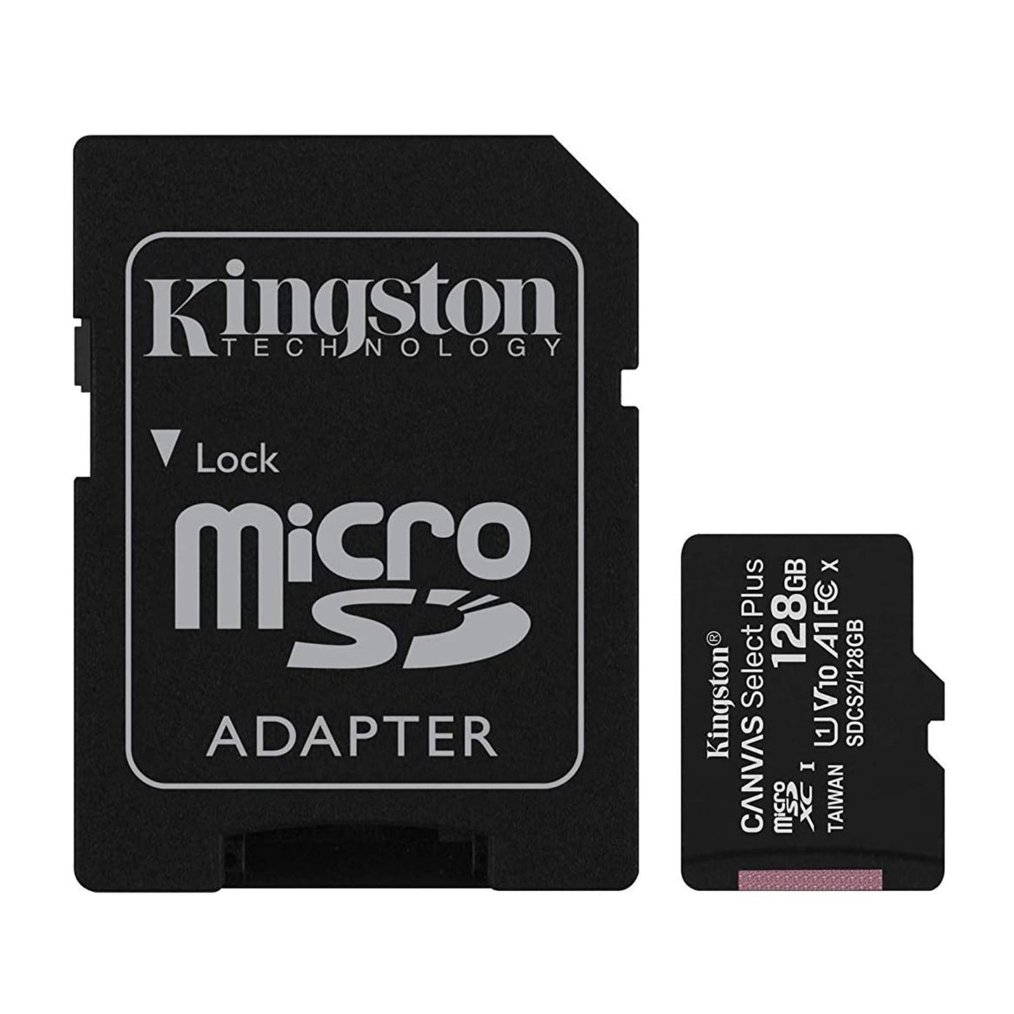Kingston UHS-I A1 128 GB Canvas Select Plus MicroSD Card w/ SD adapter - 15-09461