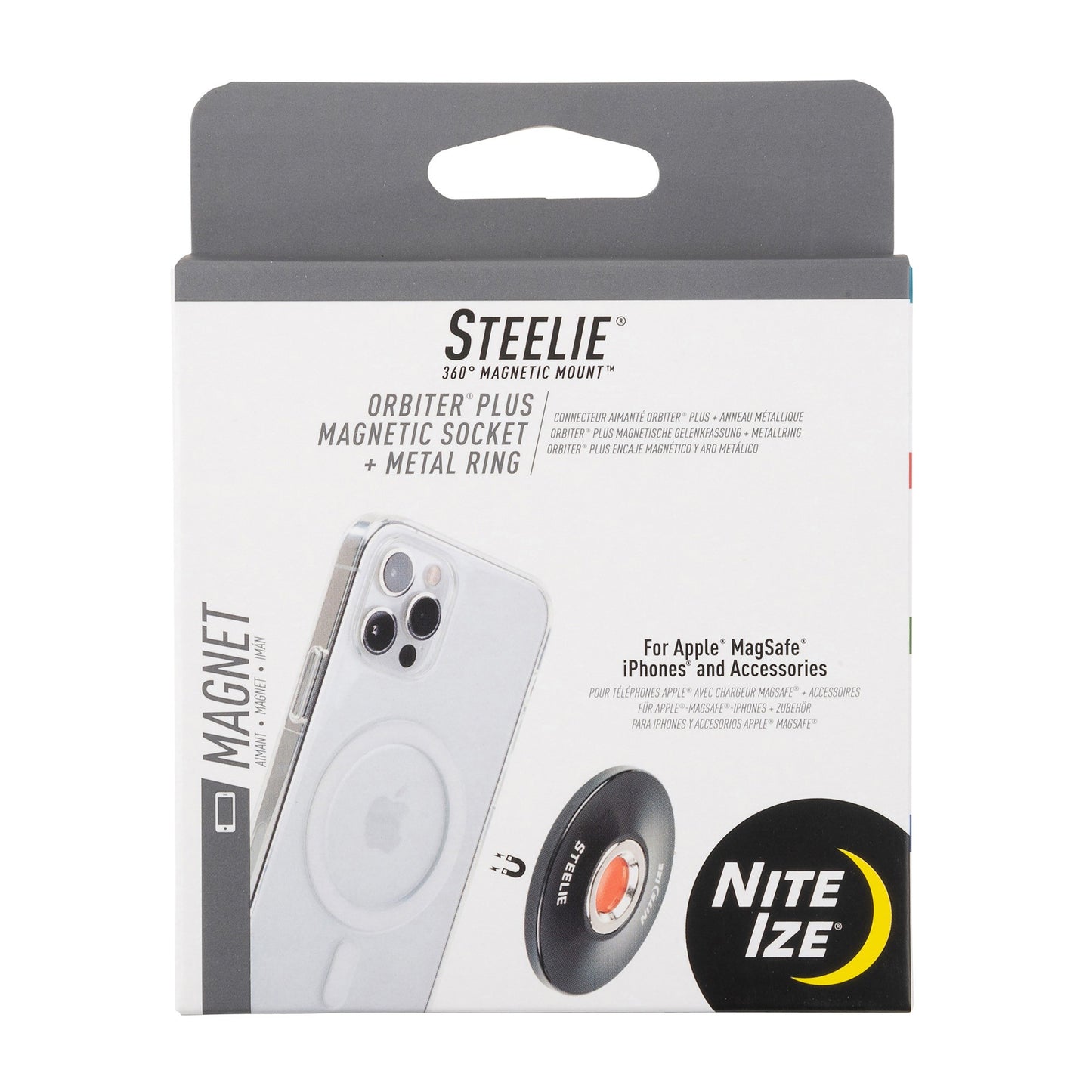 Nite Ize Steelie Orbiter Plus Magnetic Socket + Metal Ring - 15-09674