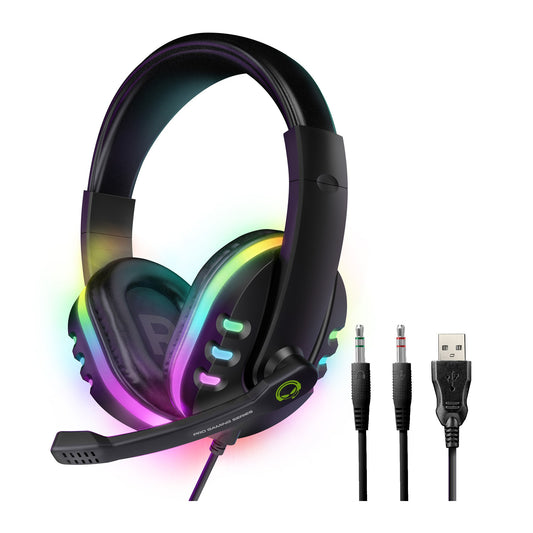HyperGear SoundRecon RGB LED Gaming Headset - Black - 15-10065