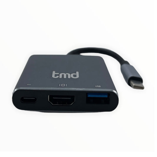 tmd USB-C to 4K HDMI Multifunction Adapter with Power Delivery & USB-A Port - Grey - 15-10489