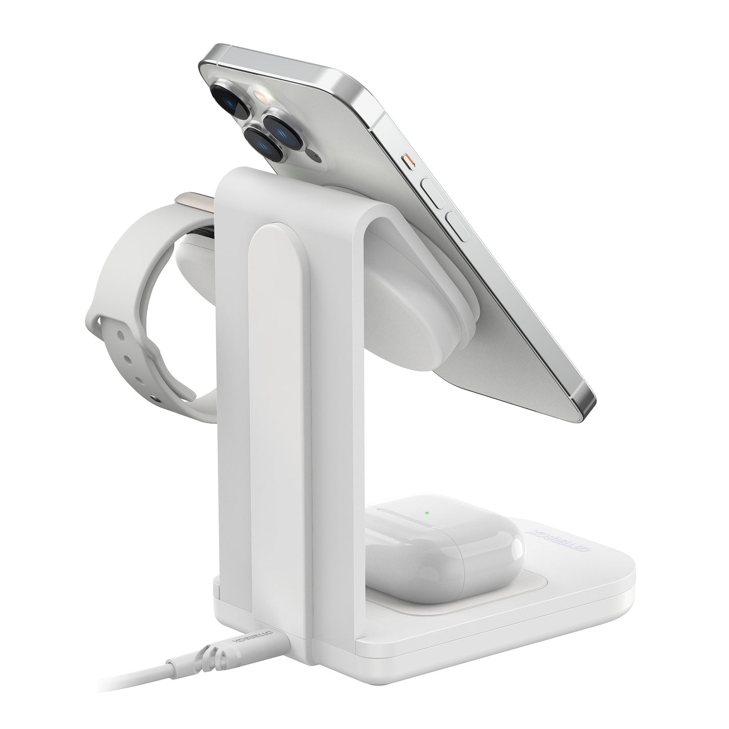 Otterbox 3-in-1 Charging Station Made for MagSafe w/ Apple Watch Charger + Airpods - White - 15-10678