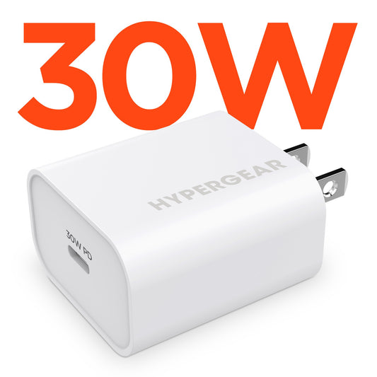 Hypergear 30W USB-C PD Wall Charger Hub - White - 15-10748