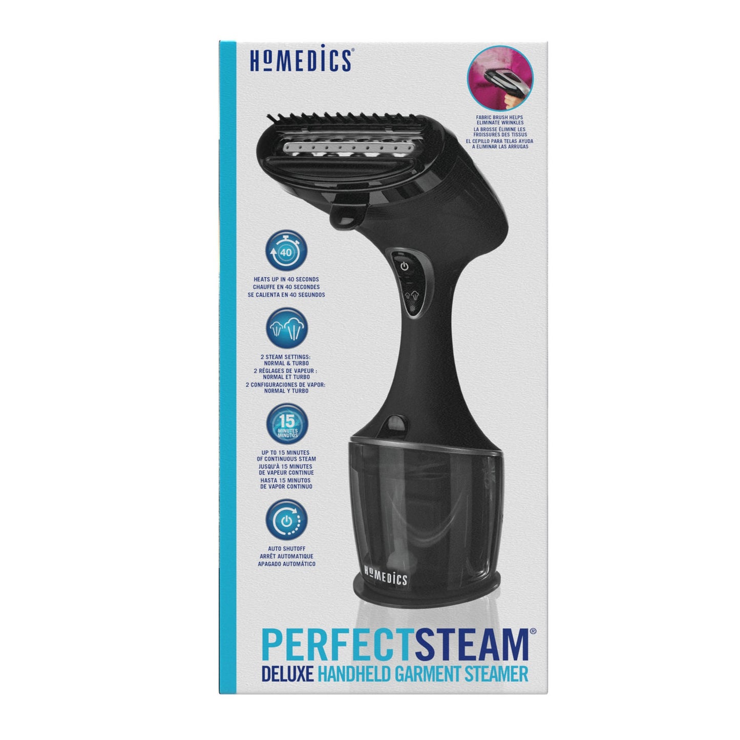 HoMedics PerfectSteam Handheld Turbo Garment Steamer - 15-11126