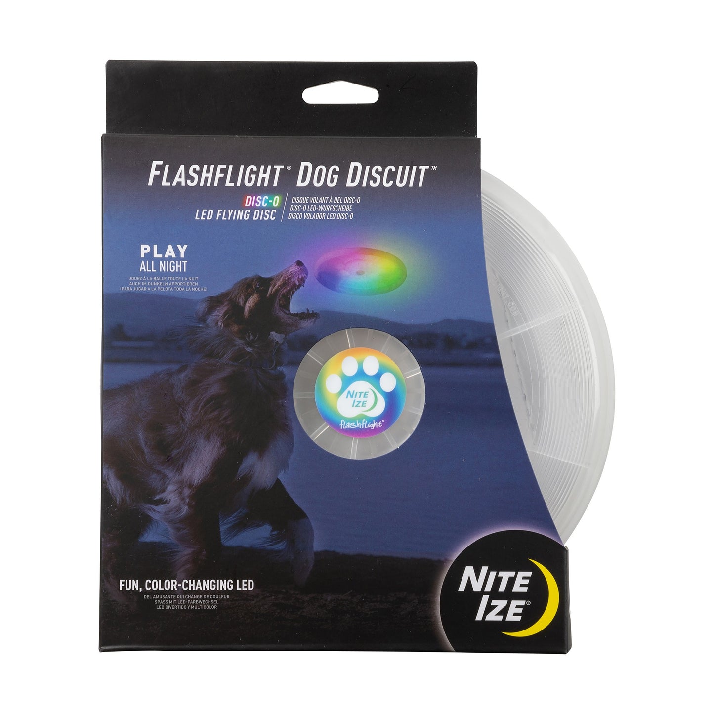 Nite Ize Flashflight Dog Discuit LED Flying Disc - Disc-O - 15-11193